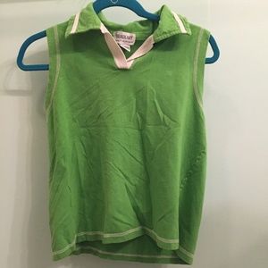 Green v-neck tank top